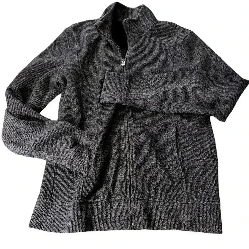 Marc Anthony Full Zip Sweater Men's Sz Sm Luxury Grey Designer Slim Fit Pockets
